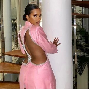 YG collection belle backless blazer dress